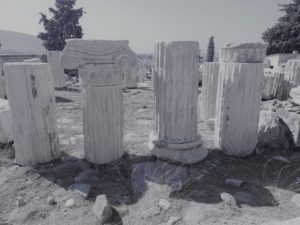 We've been feeling a bit nervous about attempting a historical novel set in Ancient Greece. We want to get things right, and rebuild these ancient ruins in our reader's minds, like the beautiful columns pictured.