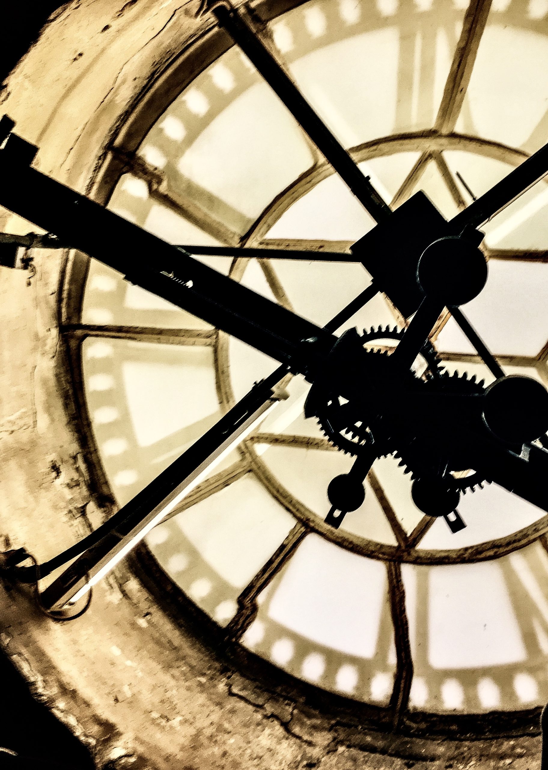 The picture shows time ticking away on the inner side of the Cathedral at Bath, England.